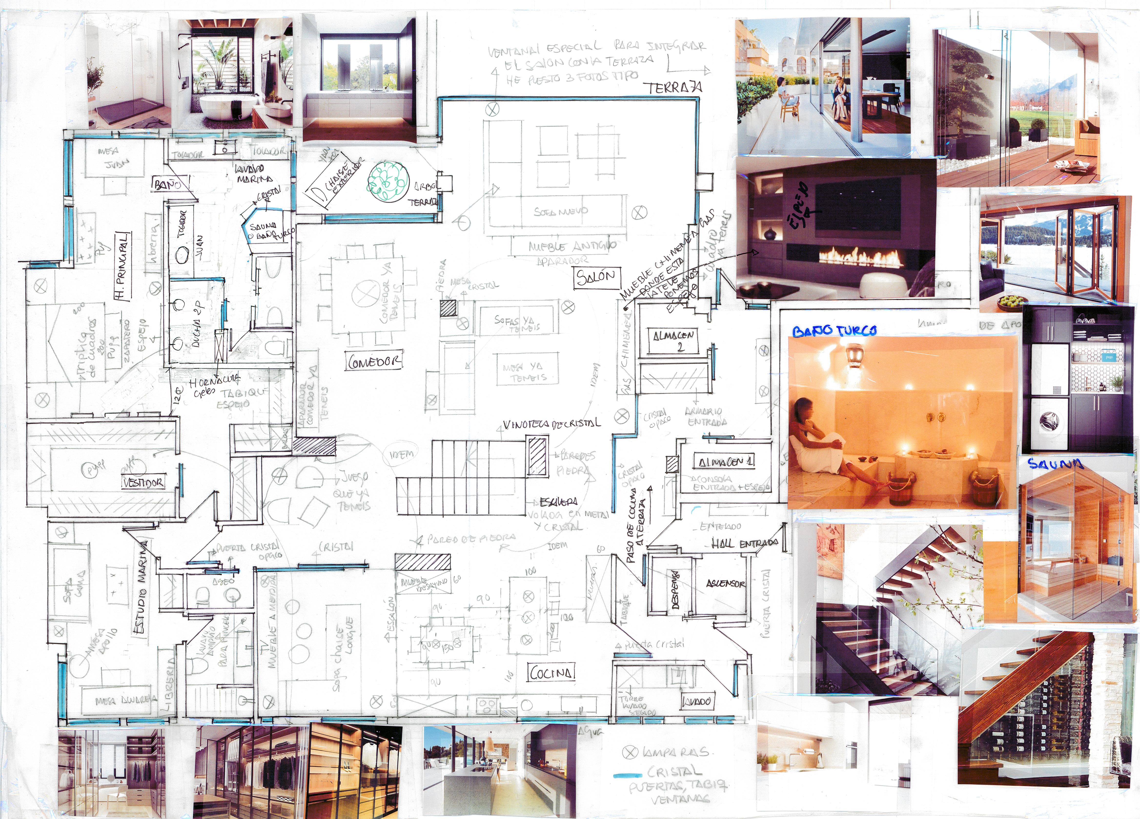 Estudio espacial a mano — Alicia Pelaez
